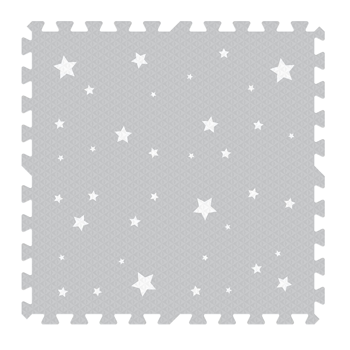 Tapete de Estrellas Blancas- Gris Claro