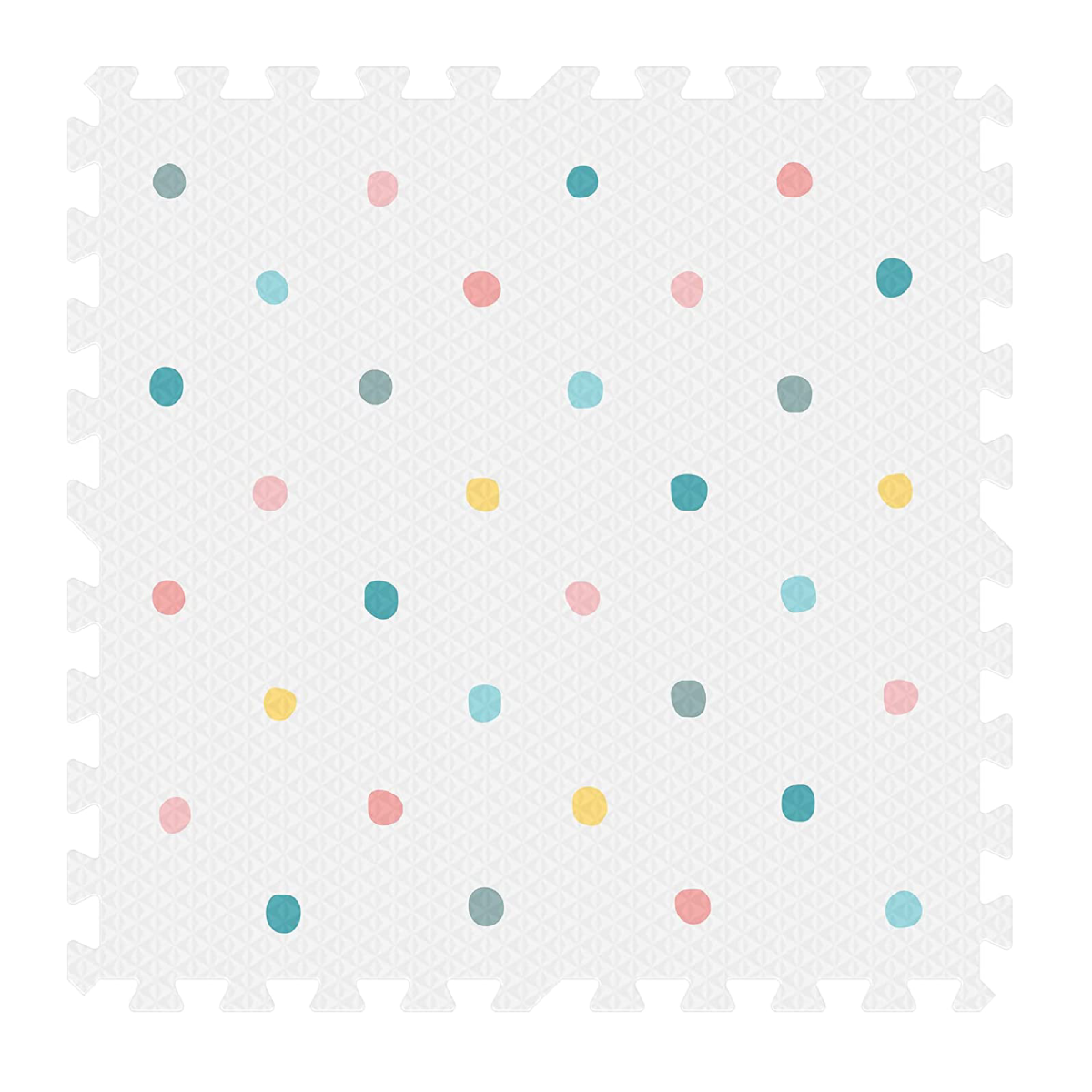 Tapete Armable Blanco con Puntos de Colores