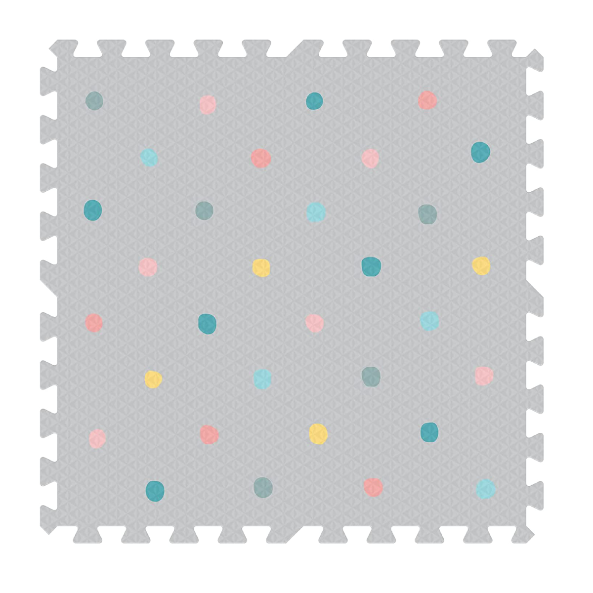 Tapete Armable Gris con Puntos de Colores