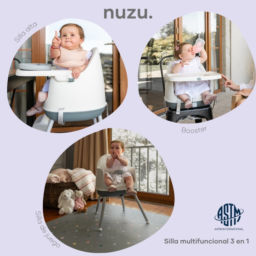 Silla Alta y Booster Multifuncional Rosa