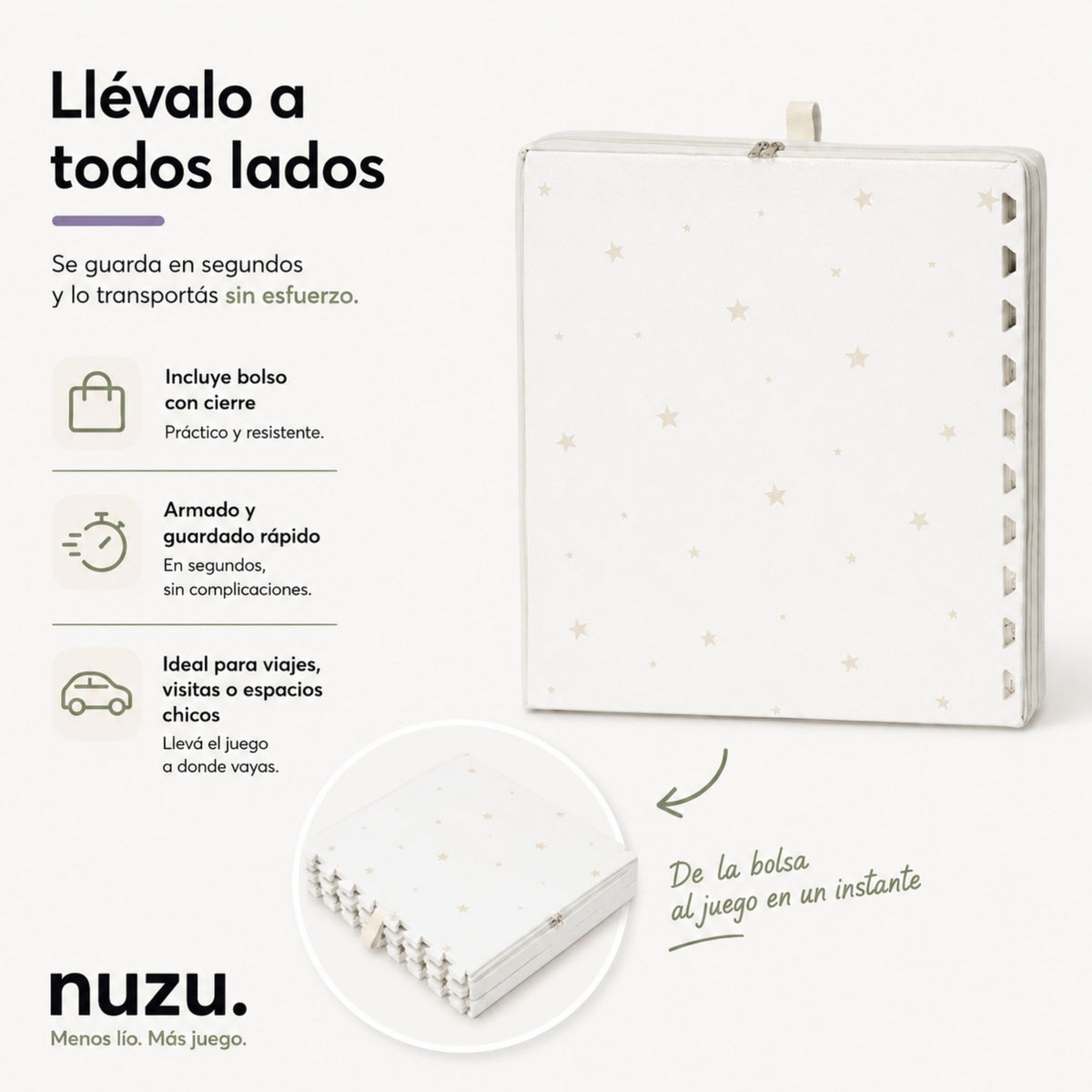 Tapete blanco de Estrellas Beige