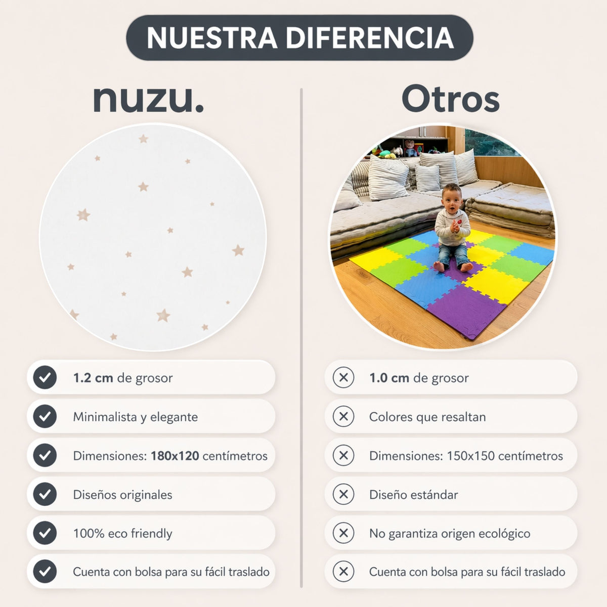 Tapete blanco de Estrellas Beige