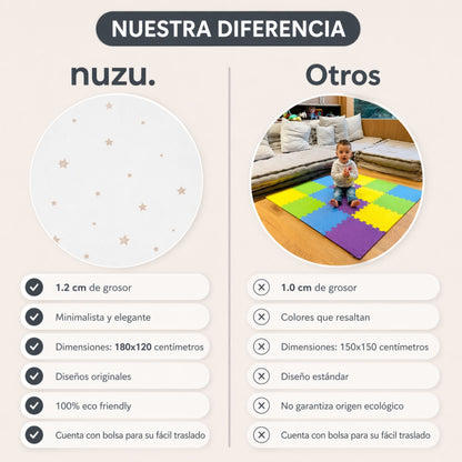 Tapete blanco de Estrellas Beige