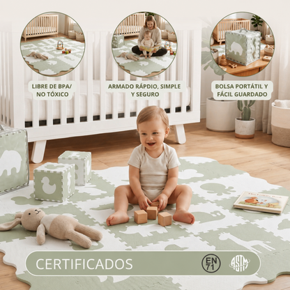 Tapete de Animales - Verde