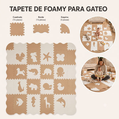 Tapete de Animales - Beige