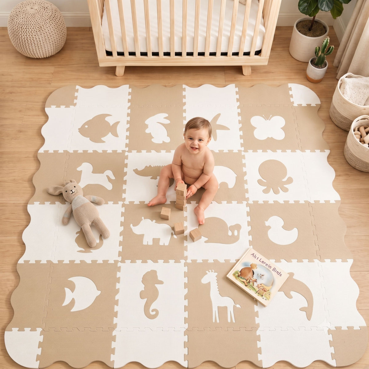 Tapete de Animales - Beige