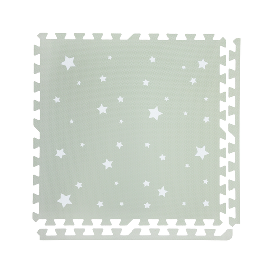 Tapete de Estrellas Blancas- Verde claro