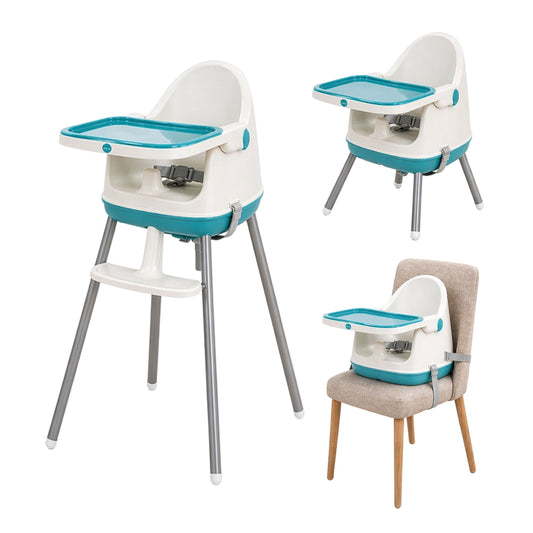 Silla Alta y Booster Multifuncional Gris Azul
