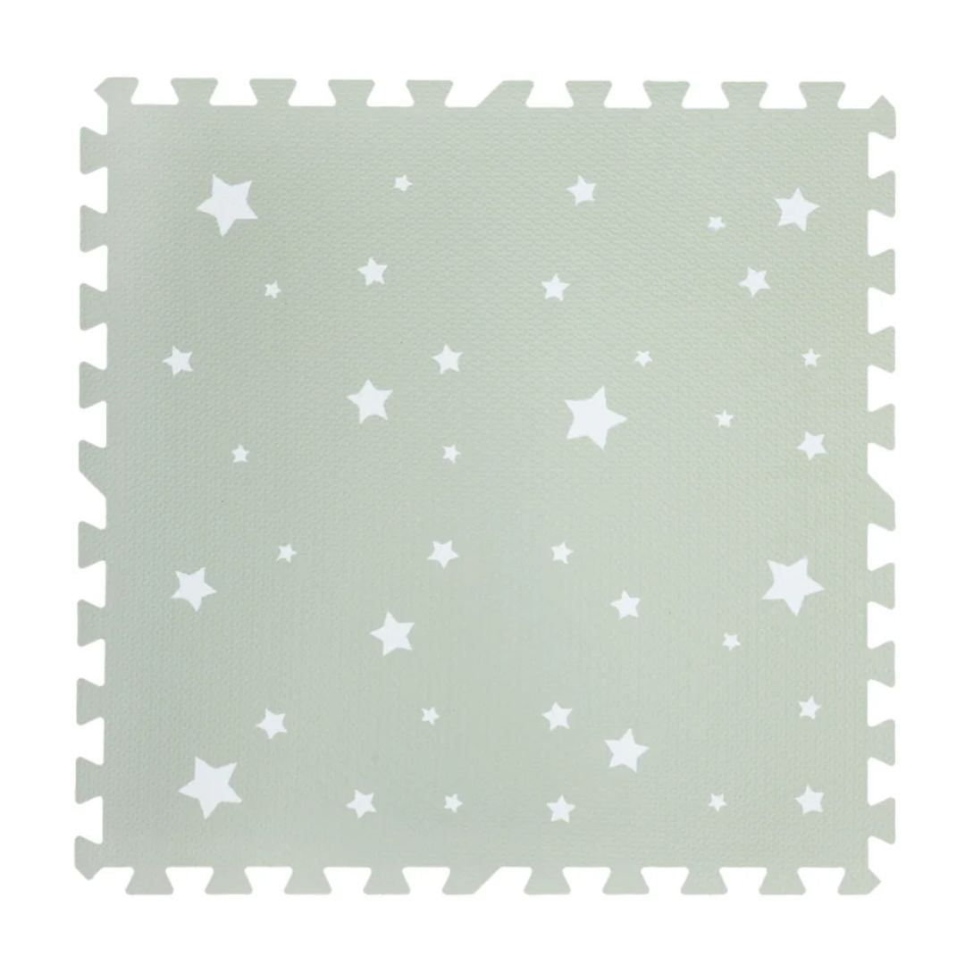Tapete de Estrellas Blancas- Verde claro